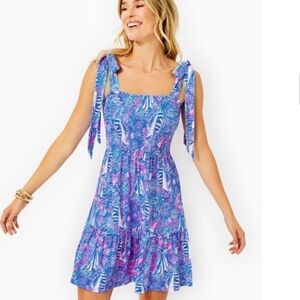 LILLY PULITZER Kailua Smocked Dress M